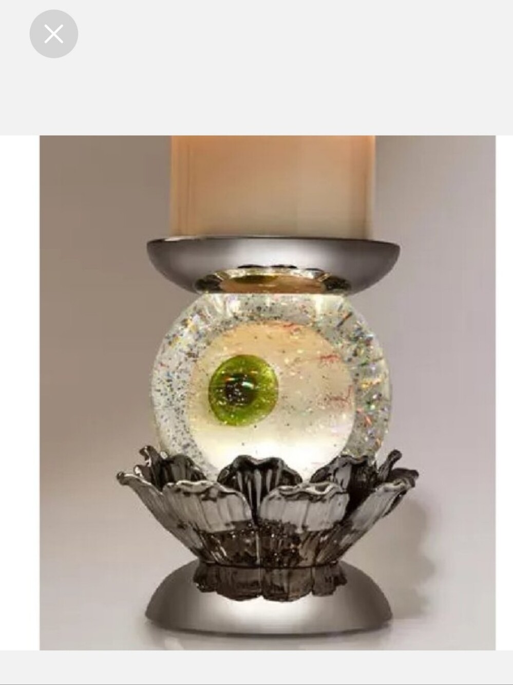 ✨Bath & Body Works Water Globe Eye Pedestal 3-Wick Candle Holder/ NWT ✨️